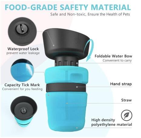 Pet Outdoor Foldable Dog Travel Water Bottle/Dispenser