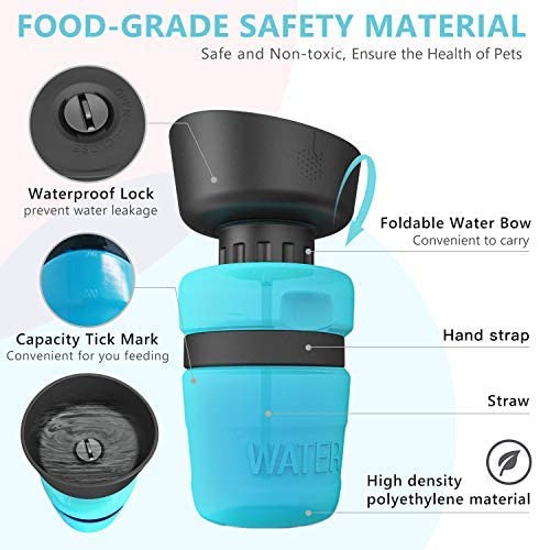 Pet Outdoor Foldable Dog Travel Water Bottle/Dispenser