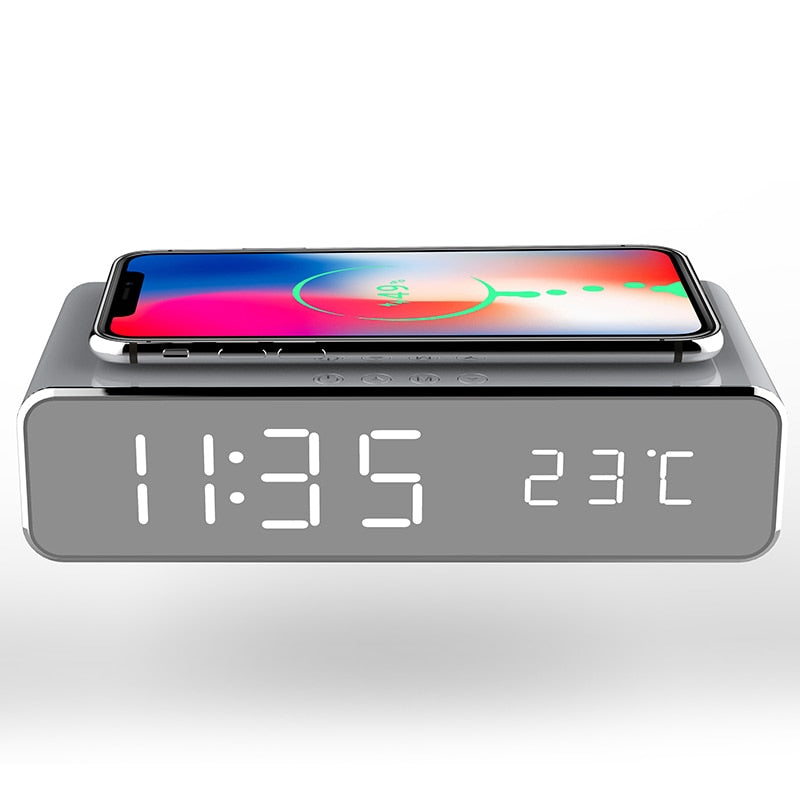 Alarm Clock With Wireless Charger