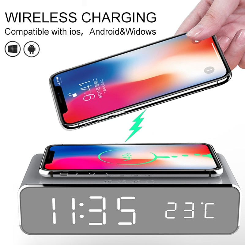 Alarm Clock With Wireless Charger