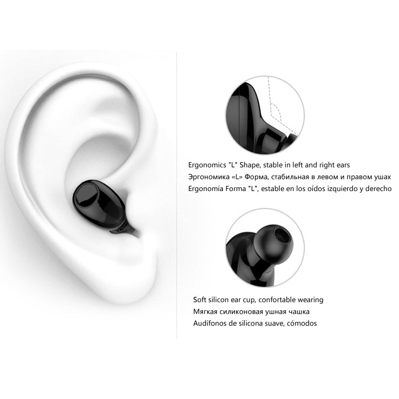 Single Ear or Dual Ear Mini Bluetooth Earbuds