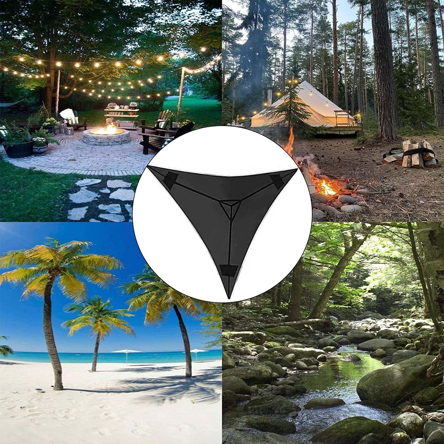 Portable Camping Triangle Hammock for Multi People