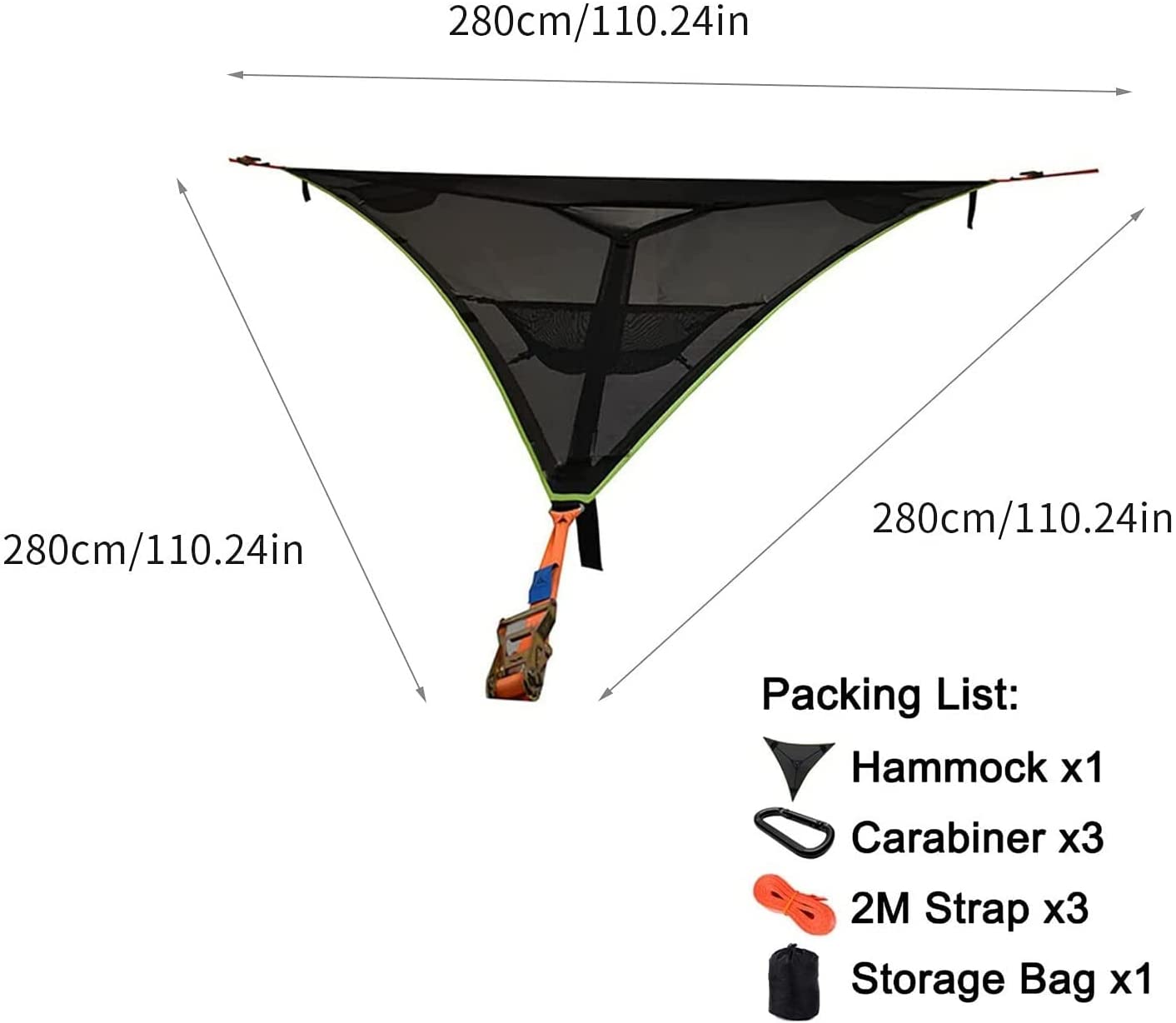 Portable Camping Triangle Hammock for Multi People