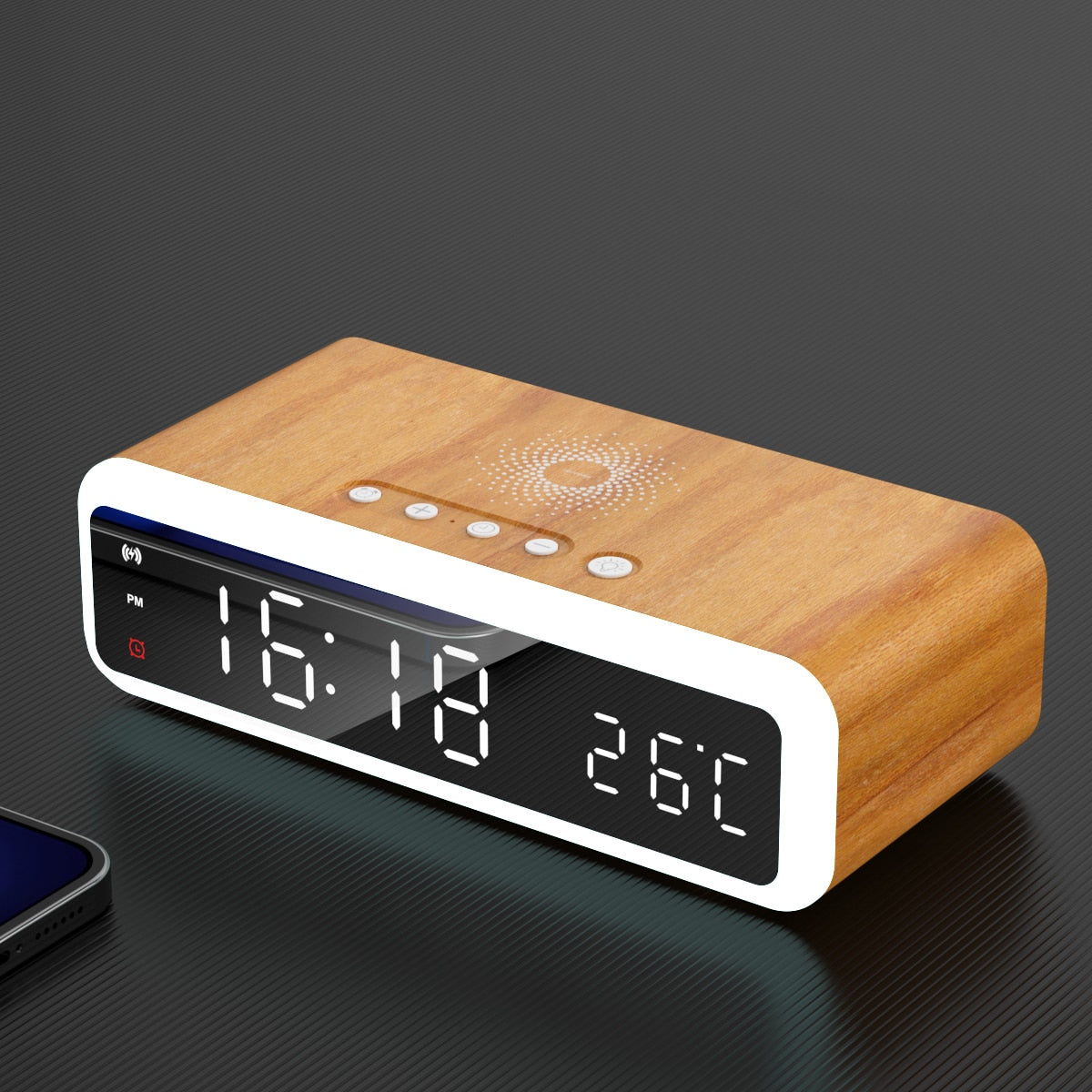 Alarm Clock With Wireless Charger